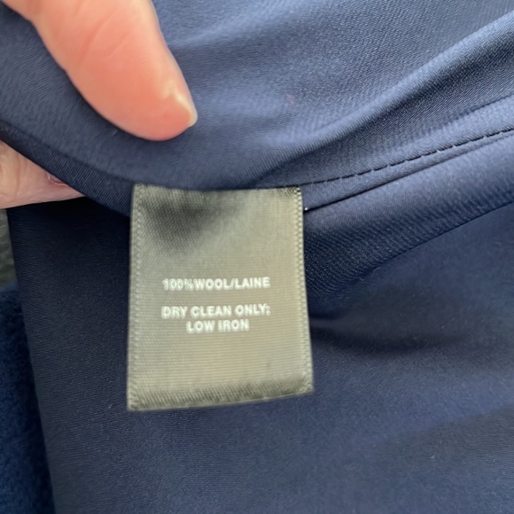 Wool blue jacket, NWOT (never worn). Fitted, versatile. - Picture 4 of 4